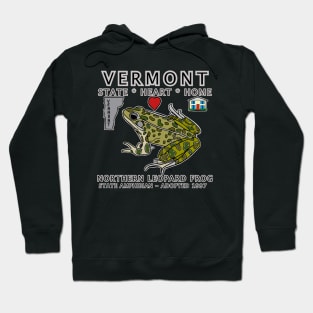 Vermont - Northern Leopard Frog - State, Heart, Home - state symbols Hoodie